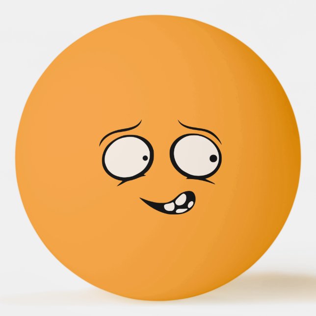 Deranged Funny Face Ping Pong Ball (Front)