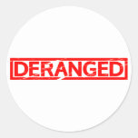 Deranged Stamp Classic Round Sticker