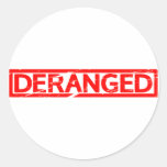Deranged Stamp Classic Round Sticker