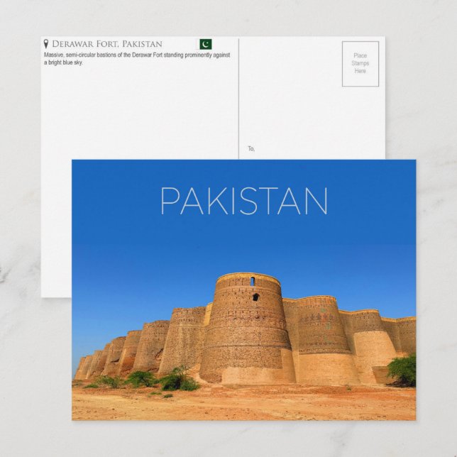 Derawar Fort, Pakistan Travel Postcard (Front/Back)