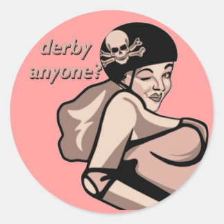 derby anyone? classic round sticker