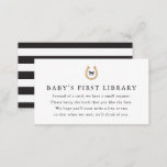 Derby Baby Shower Book Request Baby&#39;s 1st Library Enclosure Card at Zazzle