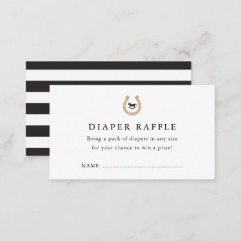 Derby Baby Shower Diaper Raffle Enclosure Card by DearHenryDesign at Zazzle