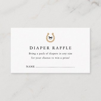 Derby Baby Shower Diaper Raffle Enclosure Card | Zazzle