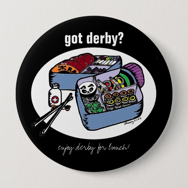 derby bento pinback button (Front)
