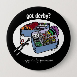derby bento pinback button