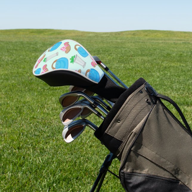 Derby Bermuda Bag Sandals Mint Julep Preppy Golf Head Cover (In Situ)