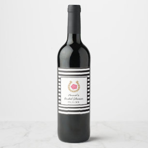 Derby Bridal Shower Wine Sparkling Wine Bottle Lab Label