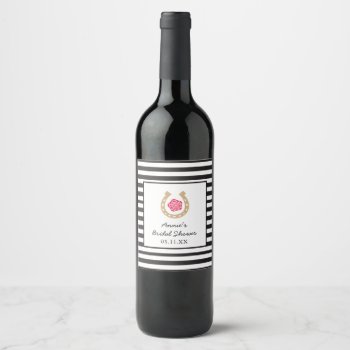 Derby Bridal Shower Wine Sparkling Wine Bottle Lab Wine Label by DearHenryDesign at Zazzle