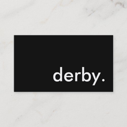 derby. business card
