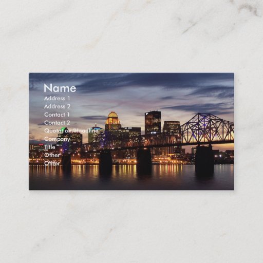 Customizable Derby City Business Cards