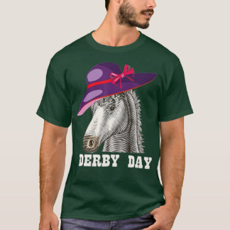 Derby day 2022 funny racing horse purple hat T-Shirt