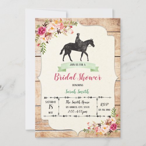 Derby day bridal shower invitation