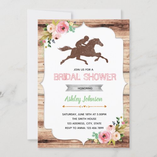 Derby day bridal shower party invitation