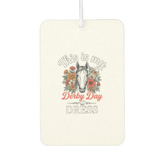 Derby Day Horse Floral Vintage Dress Shirt Design Air Freshener