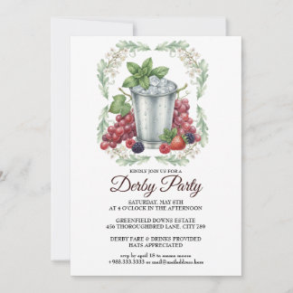 Derby Day Mint Julep Horse Race Party Invitation