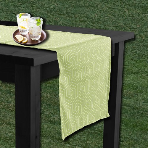 Derby Day Party Patterned Lime Green Short Table Runner