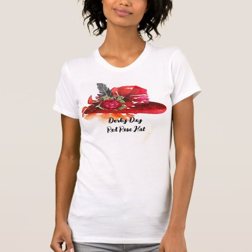 Derby Day Red Rose Hat T_Shirt