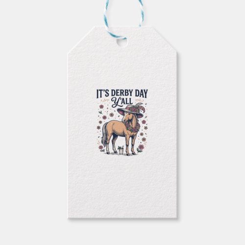 Derby Day Y’all Horse Floral Hat Gift Tags