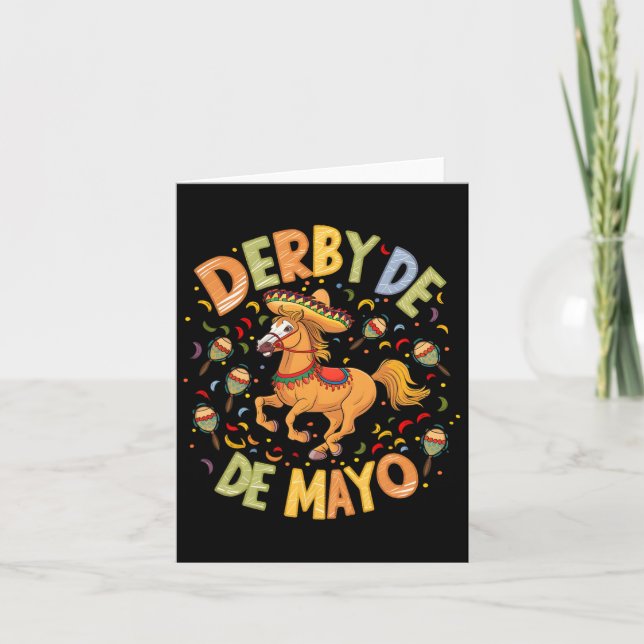 Derby De Mayo Funny Cinco De Mayo Mexican Party  Card (Front)