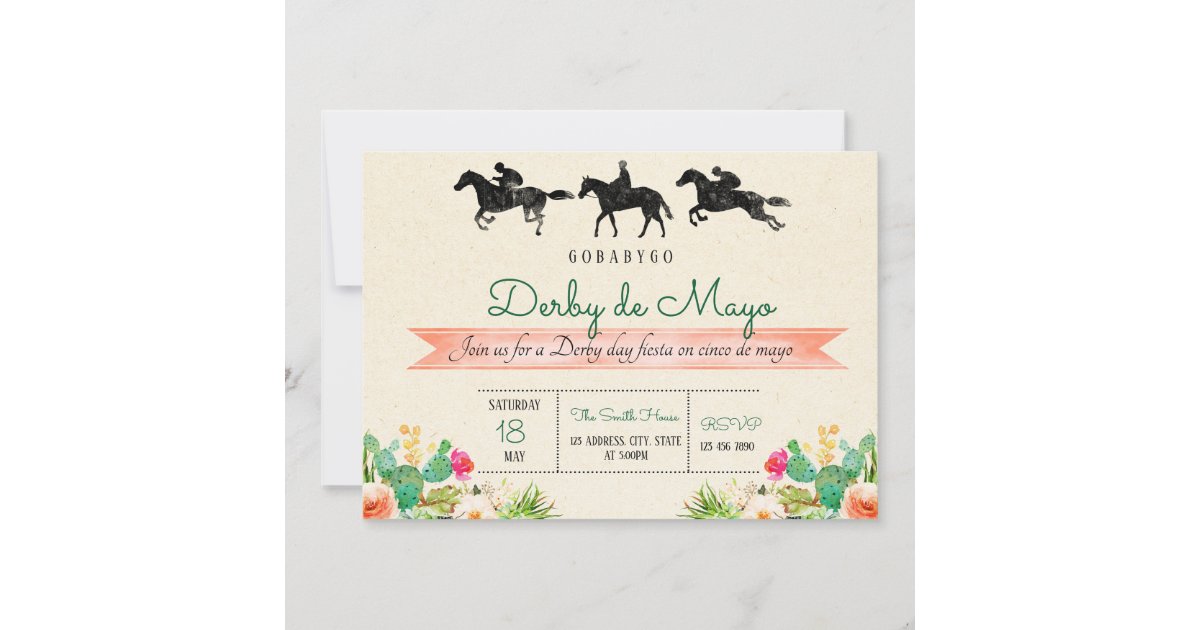 Derby de mayo invitation | Zazzle