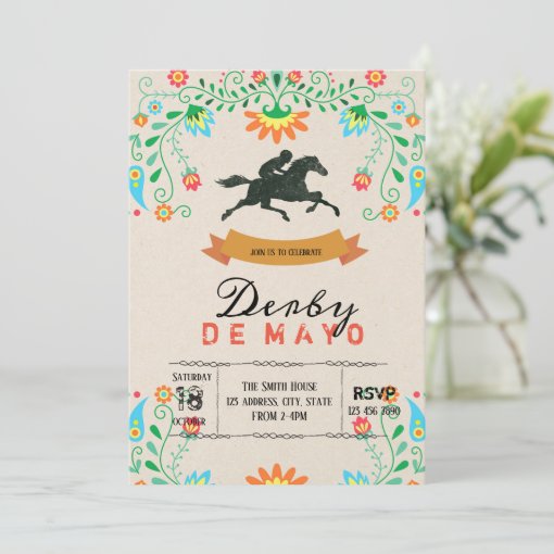 Derby de Mayo party invitation | Zazzle
