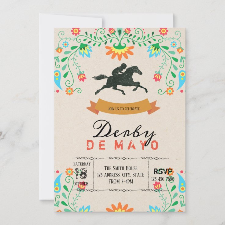 Derby de Mayo party invitation | Zazzle