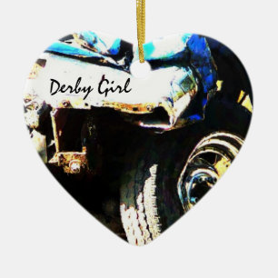 Derby Girl - Car Crash Ceramic Ornament