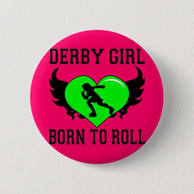 Derby Girl Pinback Button (Front)