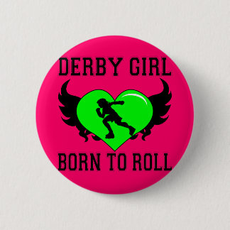 Derby Girl Pinback Button