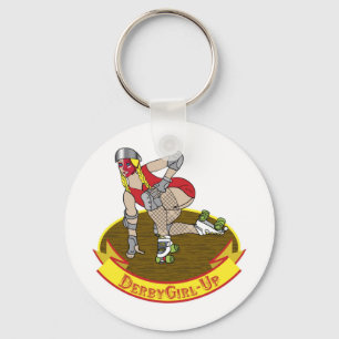 derby girl up keychain