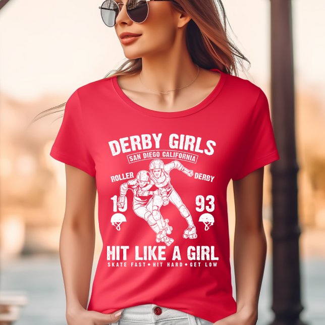 Derby Girls, Hit like a Girl T-Shirt (Creator Uploaded)