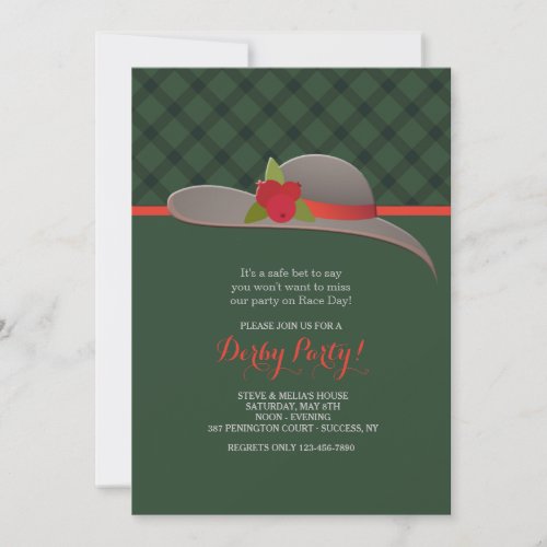 Derby Hat Invitation