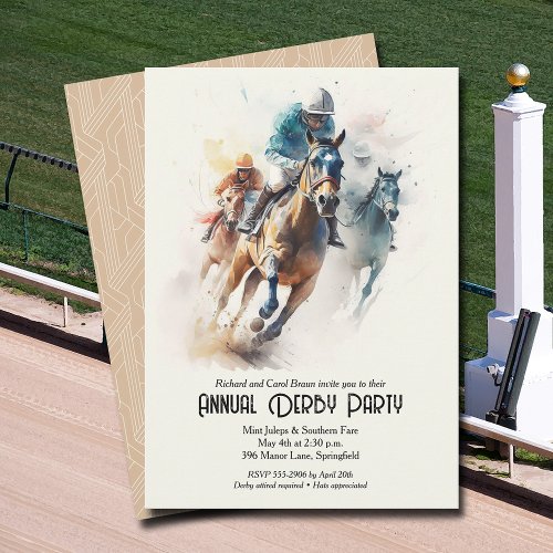 Derby Horse and Jockey Party Invitation