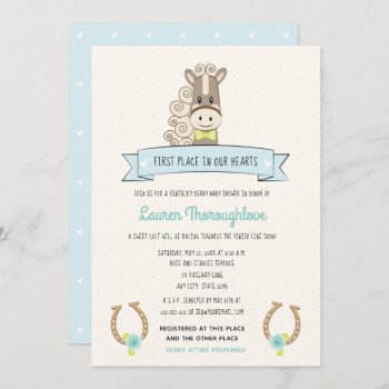 Derby Horse Baby Boy Shower Invitations by OccasionInvitations at Zazzle