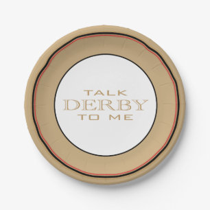 Derby Horse Race Party Black/Red/Gold Paper Plates