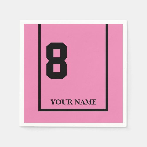 Derby Horse Race Pink 8 Personalized Napkins
