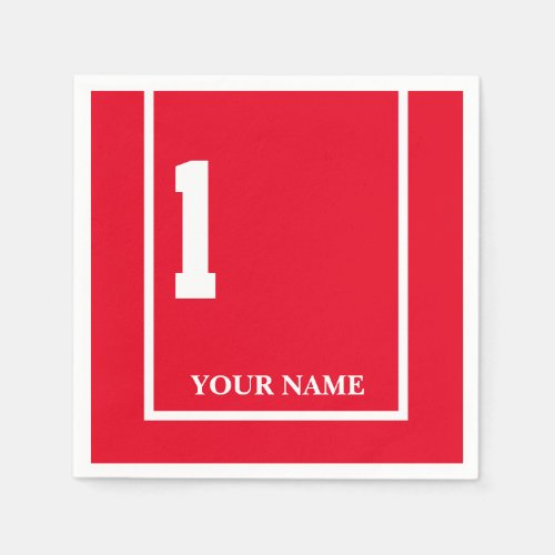 Derby Horse Race Red 1 Personalized Paper Napkin