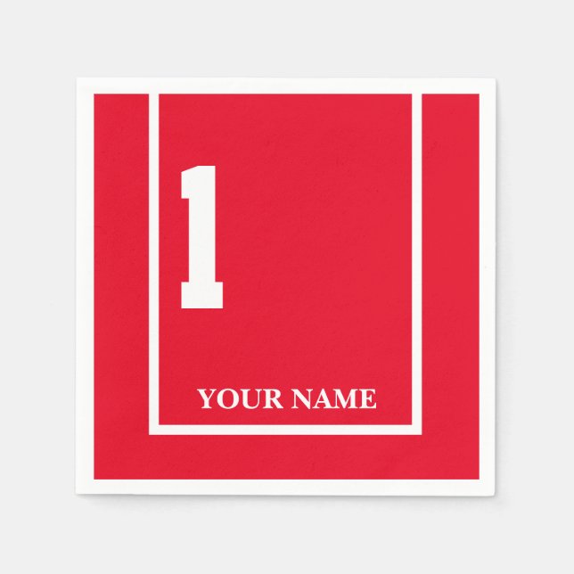 Derby Horse Race Red 1 Personalized Paper Napkin (Front)