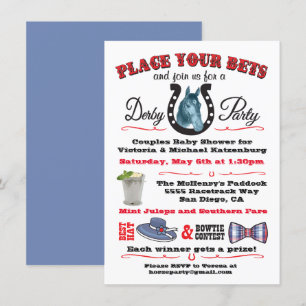 Derby Horse Racing Baby Shower invitation
