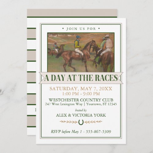 Derby Horse Racing Party  Edgar Degas Invitation