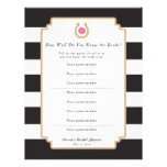 Derby How Well Do You Know Bride Quiz Game Flyer at Zazzle