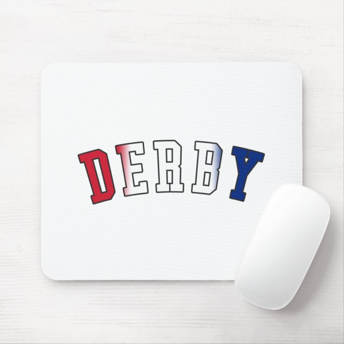 Derby in United Kingdom National Flag Colors Mouse Pad