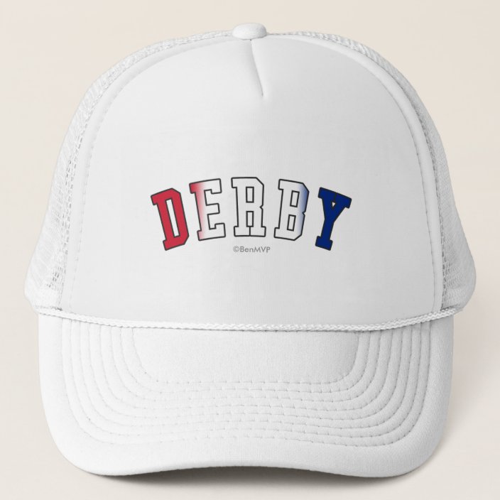 Derby in United Kingdom National Flag Colors Trucker Hat