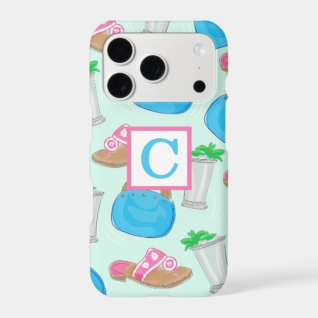 Derby Mint Julep Bermuda Bag Monogram Iphone Case (Back)