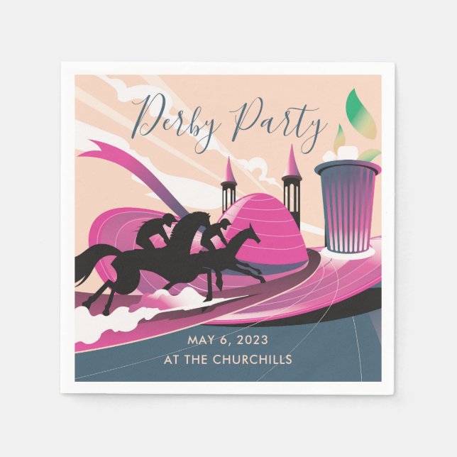 Derby Party Art Deco Napkins (Front)