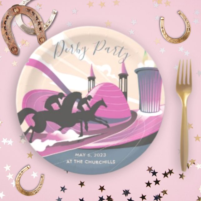 Derby Party Art Deco Paper Plates (Creator Uploaded)