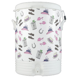 Derby Party Attire Mint Julep Horseshoe  Beverage Cooler