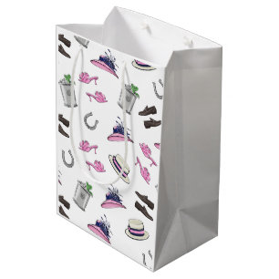 Derby Party Attire Mint Julep Horseshoe Medium Gift Bag
