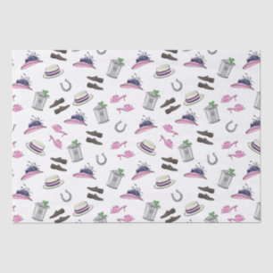 Derby Party Attire Mint Julep Horseshoe Tissue Paper